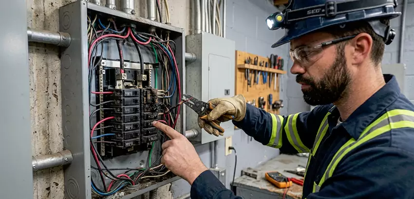 Breaker Box Short Circuit Repair in Opelika